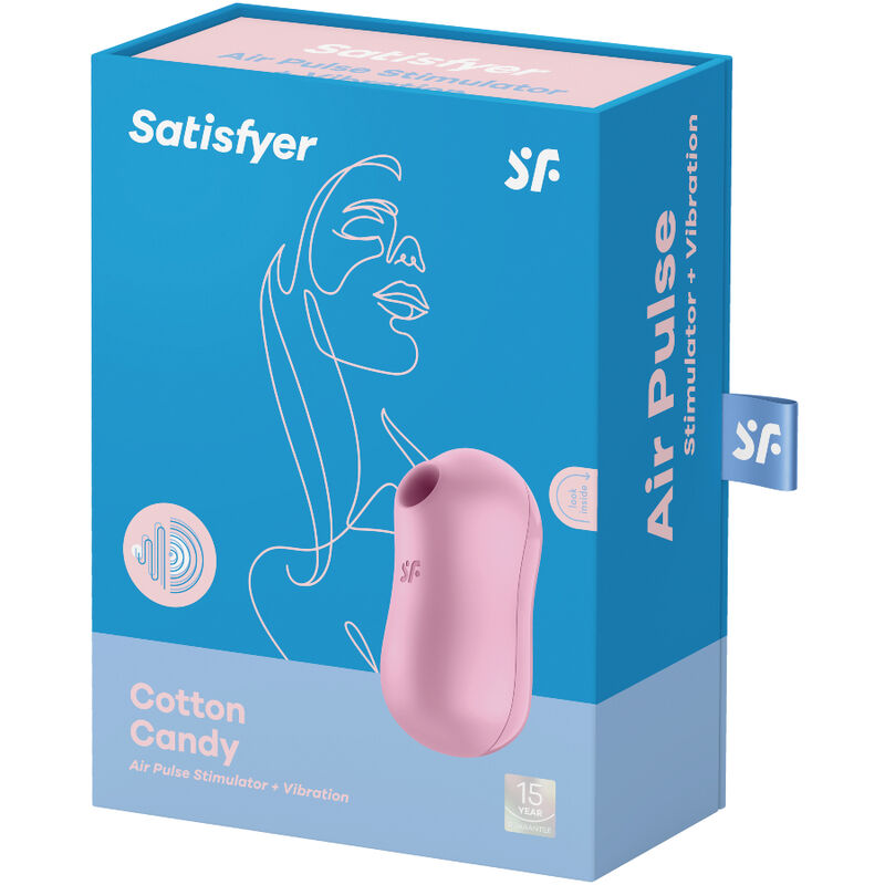 SATISFYER - COTTON CANDY AIR PULSE STIMULATOR & VIBRATOR PINK - LILAC - 3