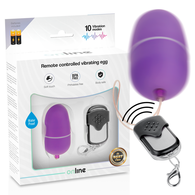 ONLINE - REMOTE CONTROL VIBRATING EGG M PURPLE - 3