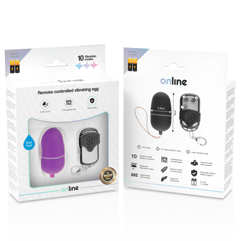 ONLINE - REMOTE CONTROL VIBRATING EGG M PURPLE - 5