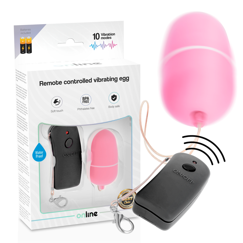 ONLINE - REMOTE CONTROLLED VIBRATING EGG PINK - 4