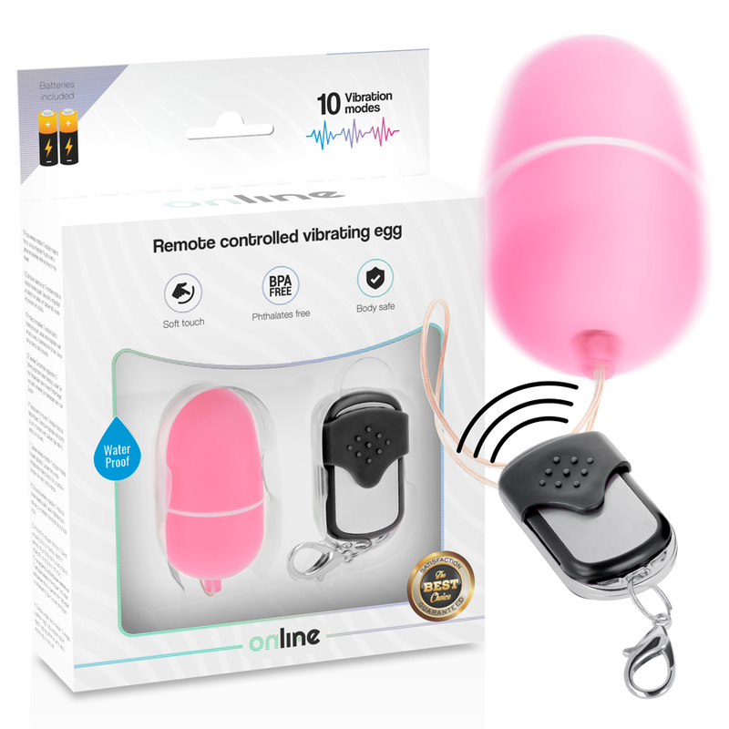 ONLINE - REMOTE CONTROL VIBRATING EGG M PINK - 5