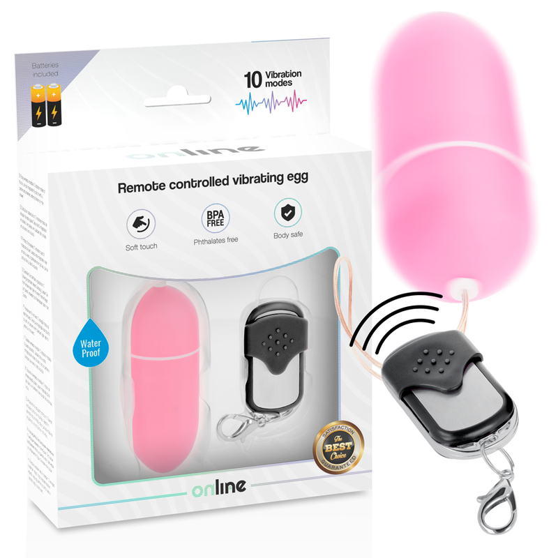 ONLINE - REMOTE CONTROL VIBRATING EGG L PINK - 2