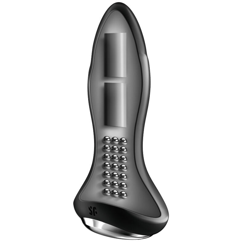 SATISFYER - ROTATOR PLUG 1+ VIBRATING PLUG APP BLACK - RED - 5