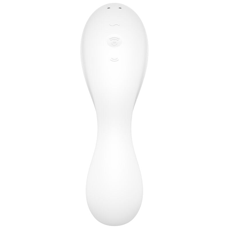 SATISFYER - CURVY TRINITY 5 AIR PULSE STIMULATOR & VIBRATOR APP BLUE - 1