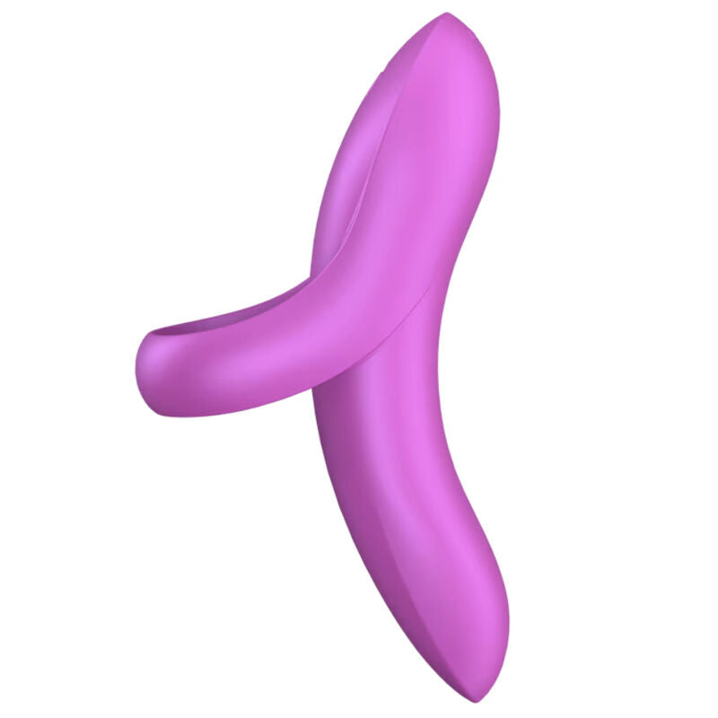 SATISFYER - BOLD LOVER FINGER VIBRATOR PINK - WHITE - 7
