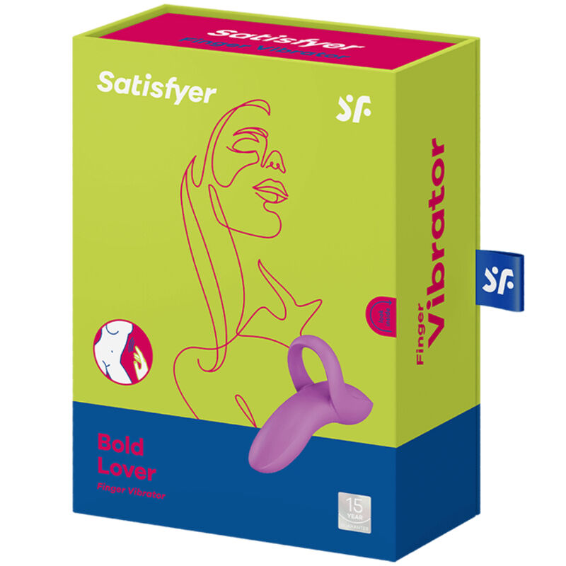 SATISFYER - BOLD LOVER FINGER VIBRATOR PINK - WHITE - 5