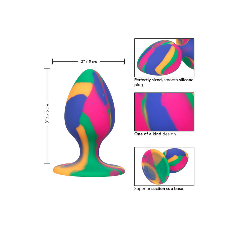 CALEXOTICS - CHEEKY MEDIUM TIE-DYE PLUG ANAL - 4