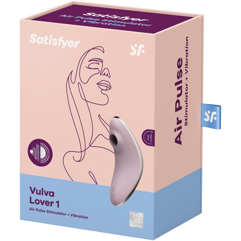 SATISFYER - VULVA LOVER 1 AIR PULSE STIMULATOR & VIBRATOR VIOLET - LILAC - 8