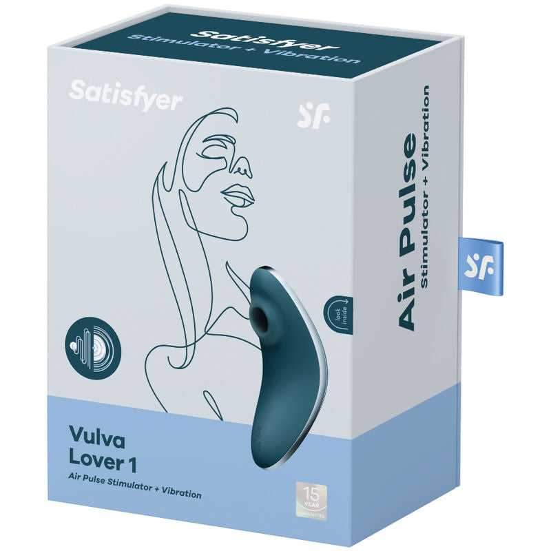 SATISFYER - VULVA LOVER 1 AIR PULSE STIMULATOR & VIBRATOR VIOLET - BLUE - 3