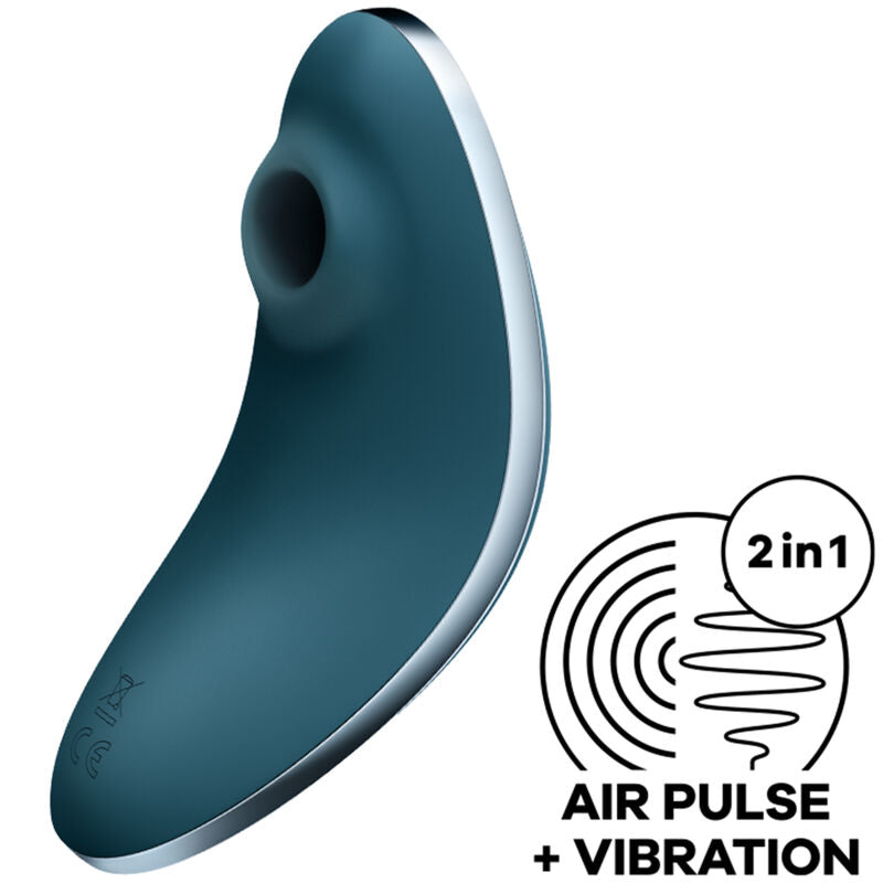 SATISFYER - VULVA LOVER 1 AIR PULSE STIMULATOR & VIBRATOR VIOLET - BLUE - 2