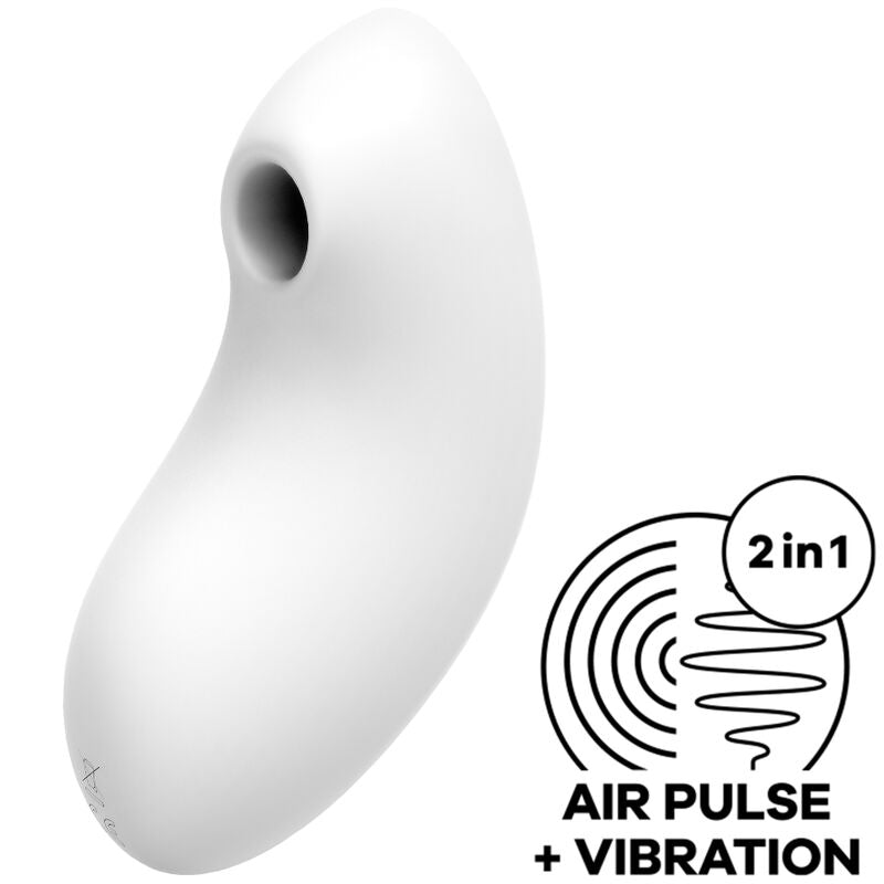 SATISFYER - VULVA LOVER 2 AIR PULSE STIMULATOR & VIBRATOR WHITE - WHITE - 5