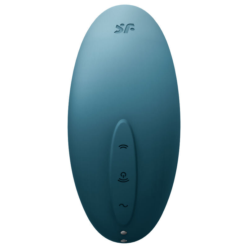 SATISFYER - VULVA LOVER 2 AIR PULSE STIMULATOR & VIBRATOR WHITE - BLUE - 3