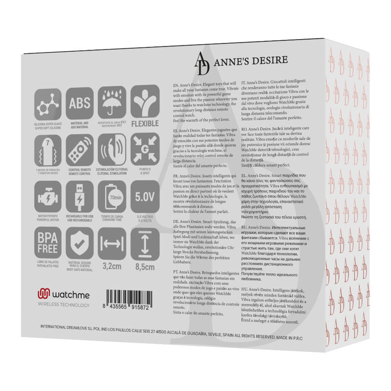 ANNE'S DESIRE - DUAL PLEASURE TECHNOLOGY IN BLACK WATCHME