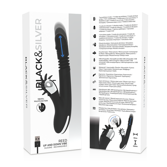 BLACK&SILVER - VIBRA SU E GIÙ CON CANNA DI CONIGLIO