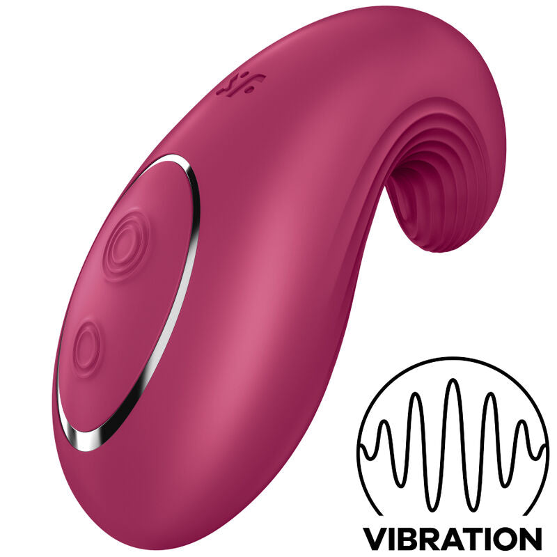 SATISFYER - DIPPING DELIGHT LAY-ON VIBRATOR RED - RED - 8