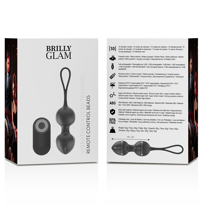 BRILLY GLAM - VIBRATING KEGEL BEADS REMOTE CONTROL - 9