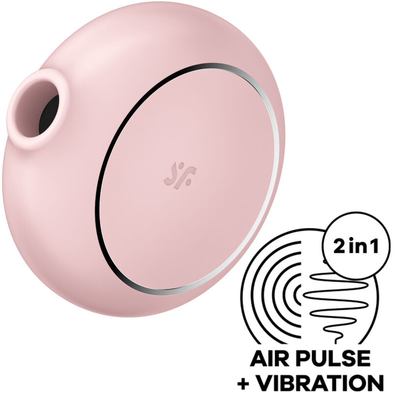 SATISFYER - PRO TO GO 3 DOUBLE AIR PULSE STIMULATOR & VIBRATOR BLUE - PINK - 6