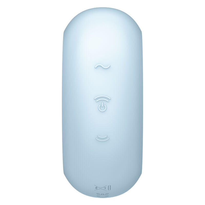 SATISFYER - PRO TO GO 3 DOUBLE AIR PULSE STIMULATOR & VIBRATOR BLUE - BLUE - 14
