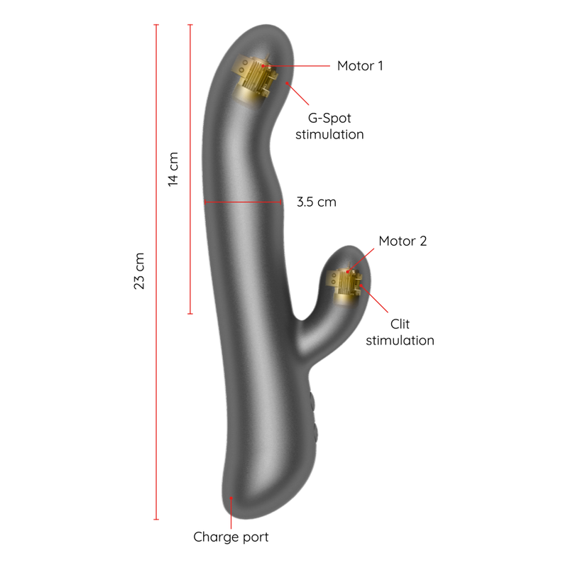 ONINDER - OSLO VIBRATION & ROTATION BLACK - FREE APP - PINK - 11