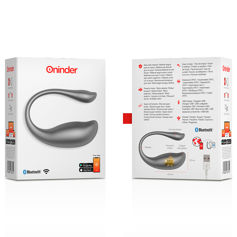 ONINDER - NAIROBI VIBRATING EGG BLACK - FREE APP - PINK - 7