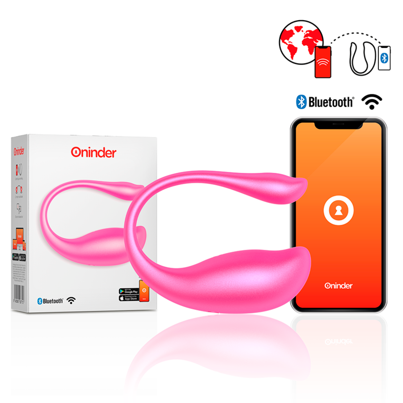 ONINDER - NAIROBI VIBRATING EGG BLACK - FREE APP - PINK - 6