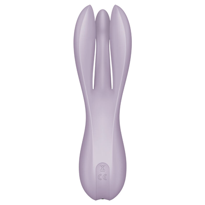 SATISFYER - THREESOME 2 VIBRATOR VIOLET - BLACK - 6