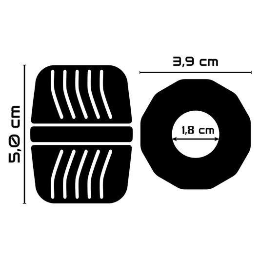 POWERING - SUPER FLEXIBLE AND RESISTANT COCK RING 5 CM PR11 BLACK