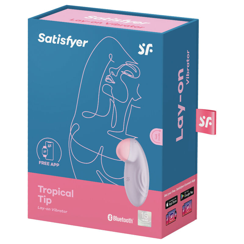 SATISFYER - TROPICAL TIP LAY-ON VIBRATOR LILAC - BLUE - 6