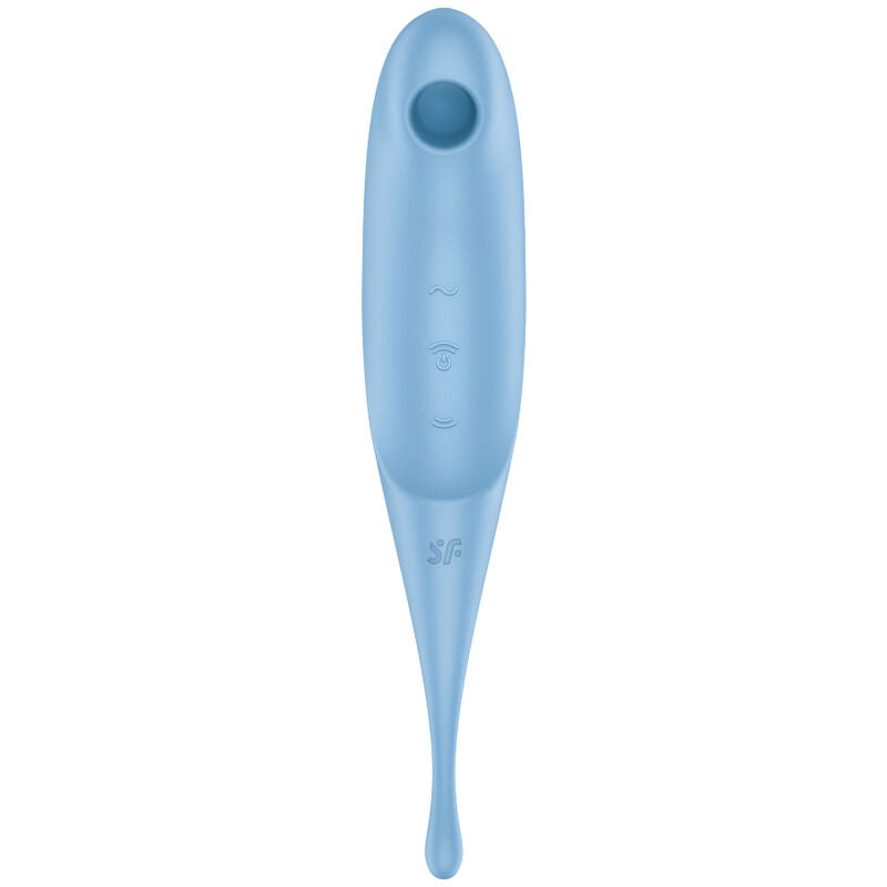 SATISFYER - TWIRLING PRO AIR PULSE STIMULATOR & VIBRATOR BLUE - RED - 7