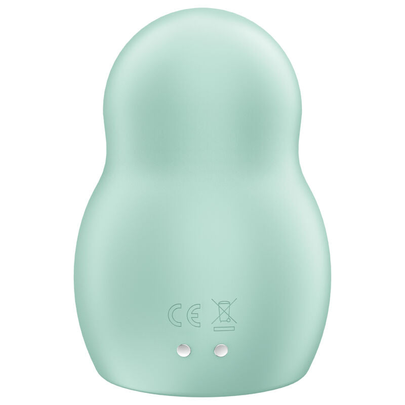 SATISFYER - PRO TO GO 1 DOUBLE AIR PULSE STIMULATOR & VIBRATOR BLUE - GREEN - 7