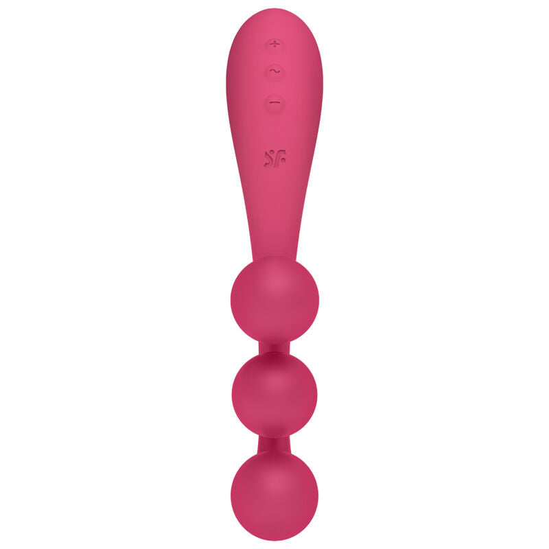 SATISFYER - TRI BALL 1 MULTI VIBRATOR RED - 3