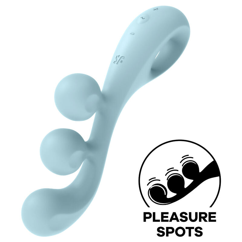 SATISFYER - TRI BALL 2 MULTI VIBRATOR BLUE - 4