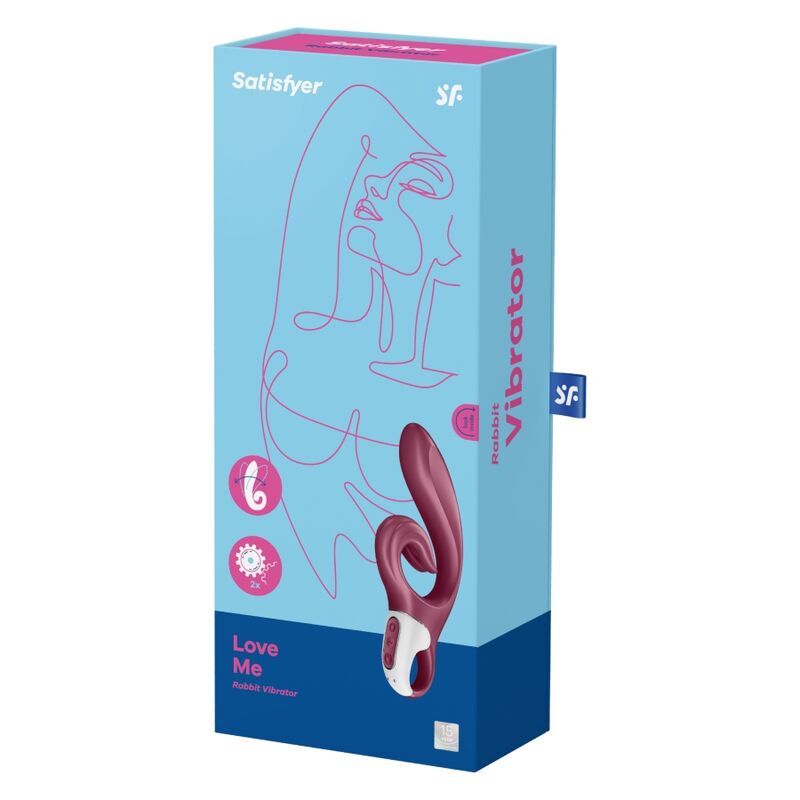 SATISFYER - LOVE ME RABBIT VIBRATION RED - RED - 9