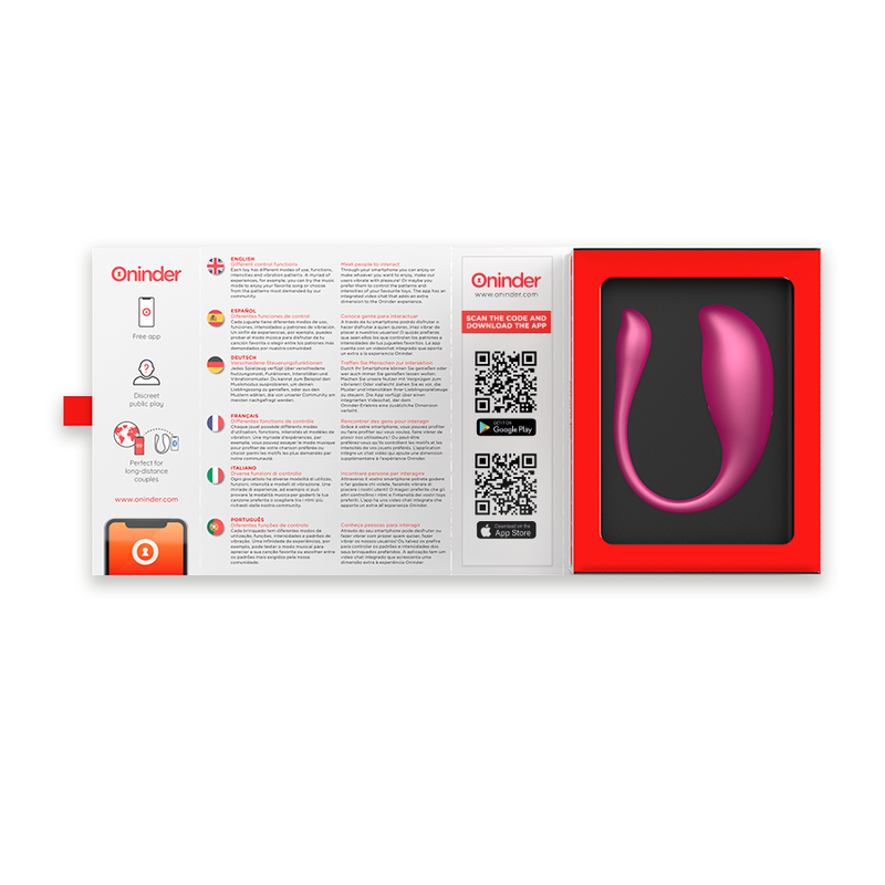 ONINDER - NAIROBI VIBRATING EGG BLACK - FREE APP - 4