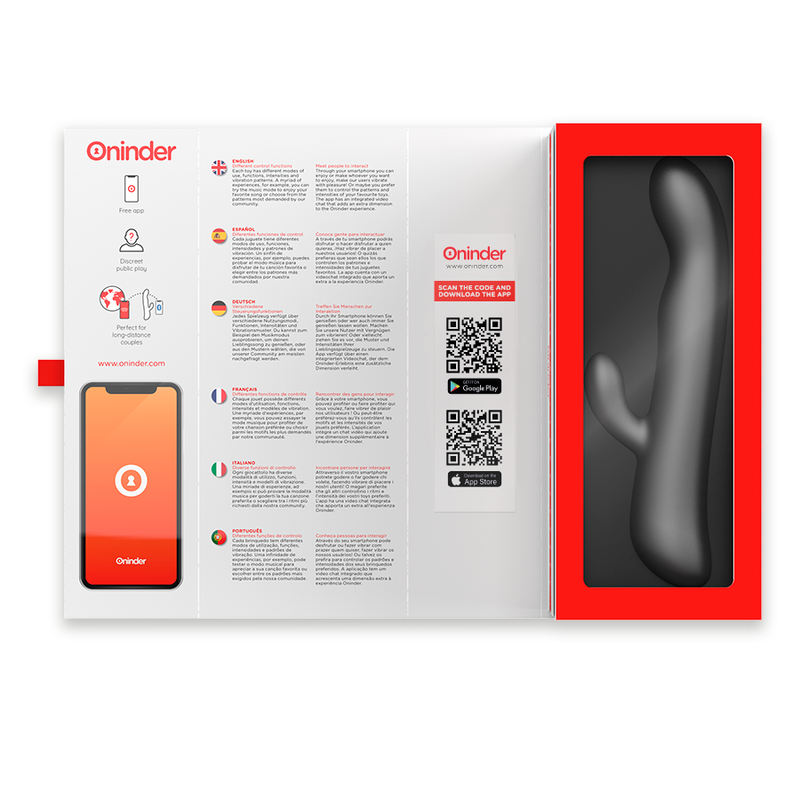 ONINDER - OSLO VIBRATION & ROTATION BLACK - FREE APP - PINK - 8