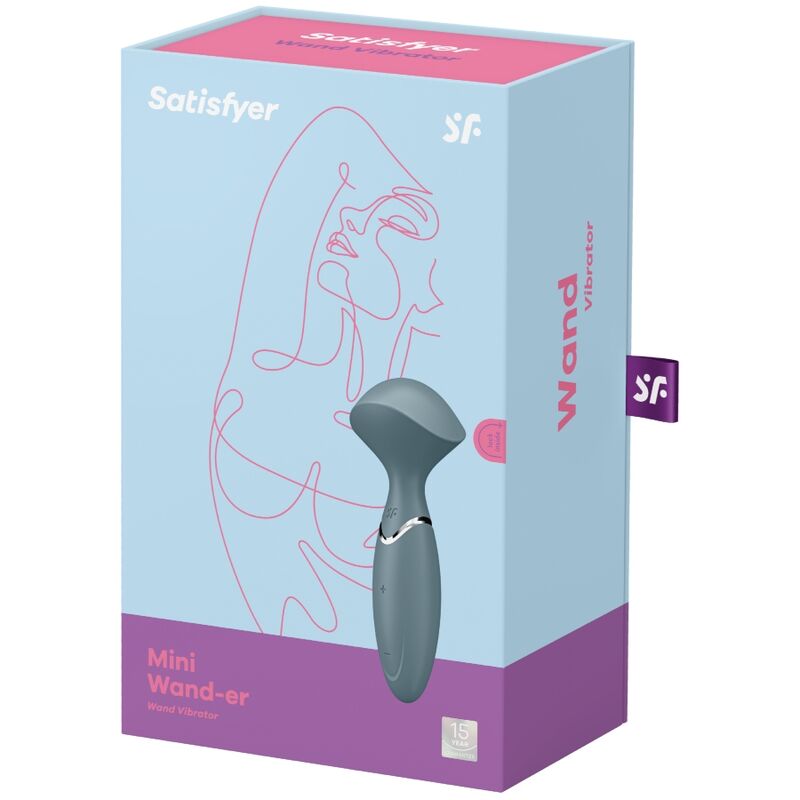 SATISFYER - MINI WOND-ER GREY - BLUE - 10