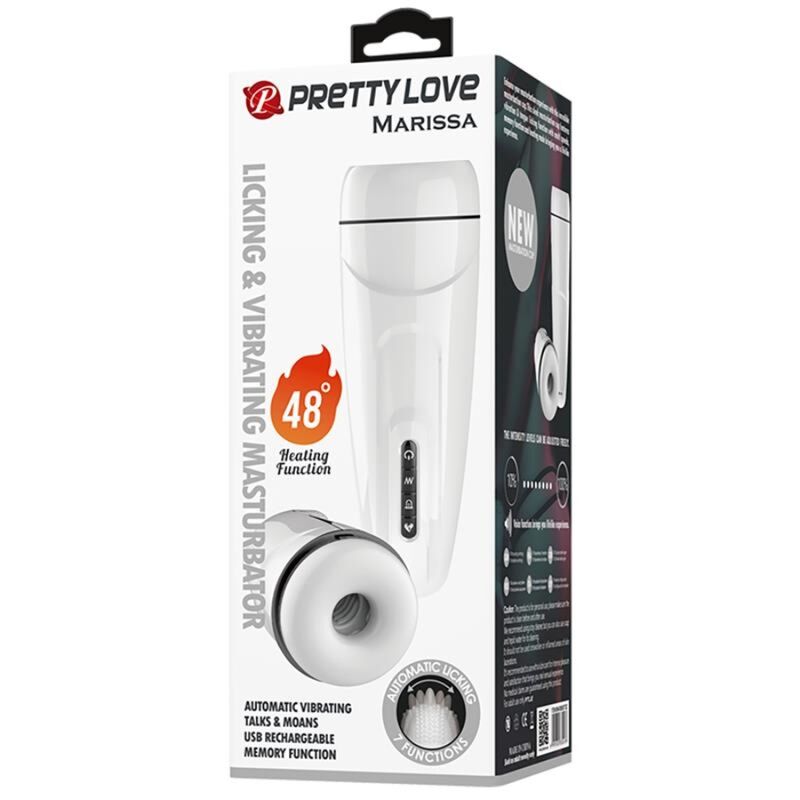 PRETTY LOVE - MASTURBATEUR MARISSA POUR HOMME : VIBRATIONS, CHALEUR, VOIX ET SUCCION