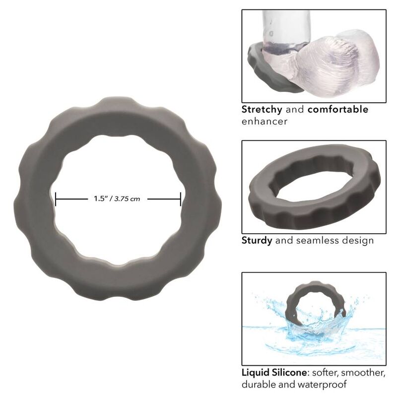 CALEXOTICS - ALPHA ERECT RING GREY - 6