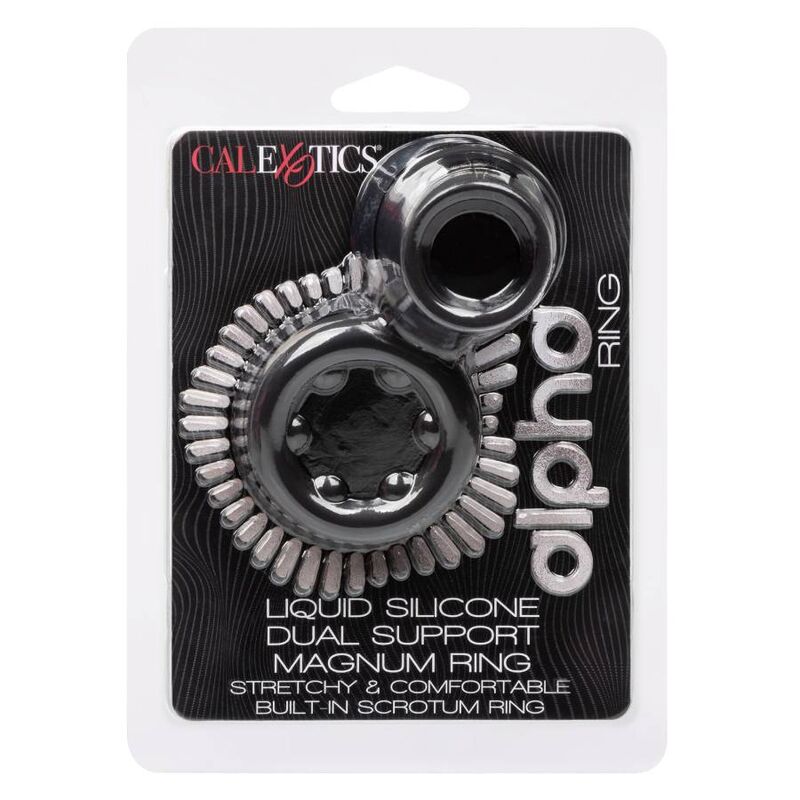 CALEXOTICS - ALPHA DUAL MAGNUM RING BLACK - 7