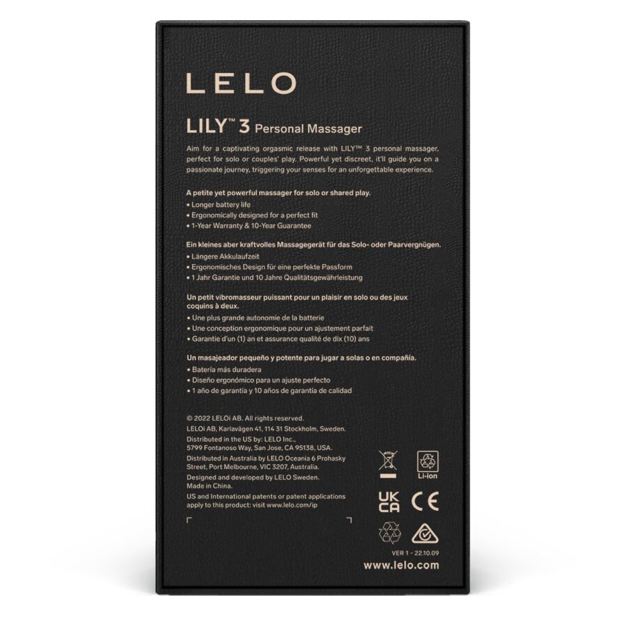 LELO - LILY 3 PERSONAL MASSAGER - PURPLE - LILAC - 10