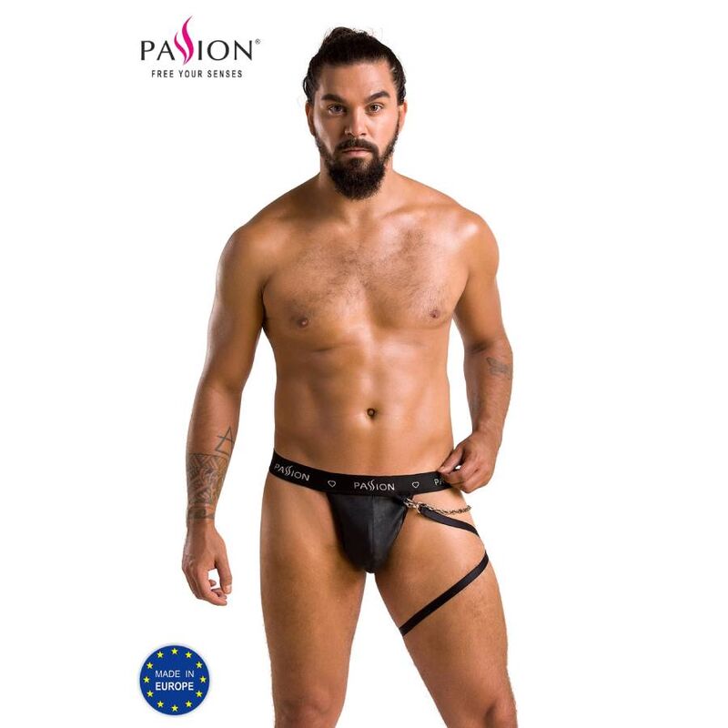 PASSION - 058 BILL THONG BLACK L/XL - S/M - 3