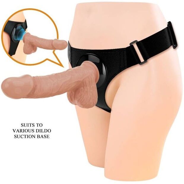 PRETTY LOVE - HARNESS BRIEFS UNIVERSAL HARNESS WITH DILDO JERRY 21.8 CM NATURAL - 6
