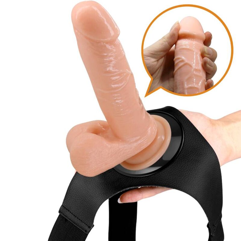 PRETTY LOVE - HARNAIS CULOTTE HARNAIS UNIVERSEL AVEC GODE TOM 20 CM NATUREL