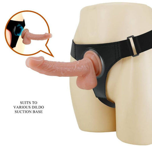 PRETTY LOVE - HARNESS BRIEFS UNIVERSAL HARNESS WITH DILDO KEVIN 19 CM NATURAL - 1