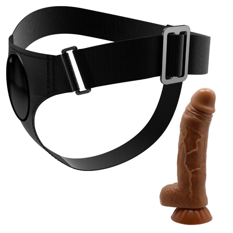 PRETTY LOVE - HARNESS BRIEFS UNIVERSAL HARNESS WITH DILDO MICHEAL 20 CM BLACK - 8