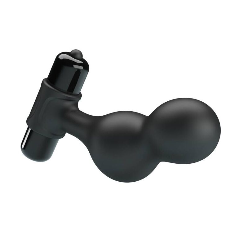 MR PLAY - BLACK SILICONE VIBRATOR ANAL PLUG - 2