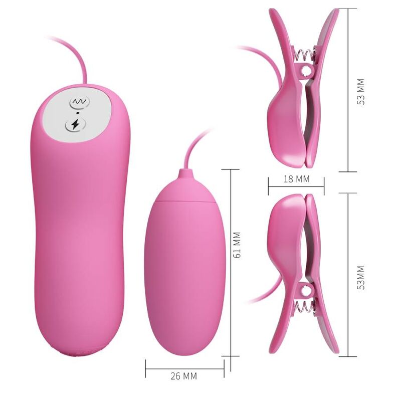 PRETTY LOVE - TWEEZERS WITH VIBRATION AND PINK ELETROSHOCK - 6