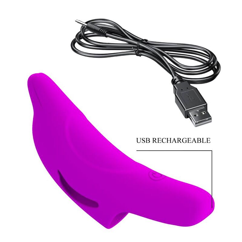 PRETTY LOVE - POWERFUL PURPLE DOLPHINI FINGER STIMULATOR