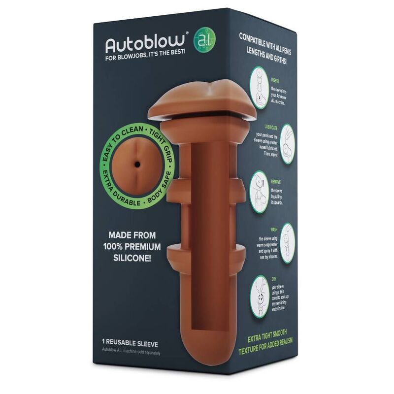 AUTOBLOW - AI ANUS SLEEVE BROWN - 4