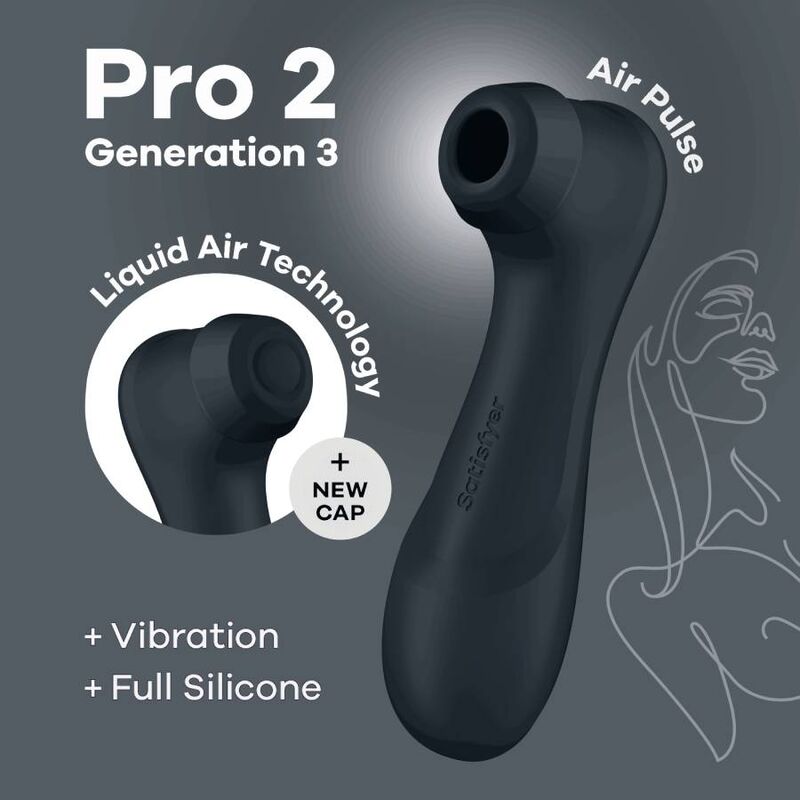 SATISFYER - PRO 2 GENERATION 3 LIQUID AIR TECHNOLOGY LILAC - BLACK - 10